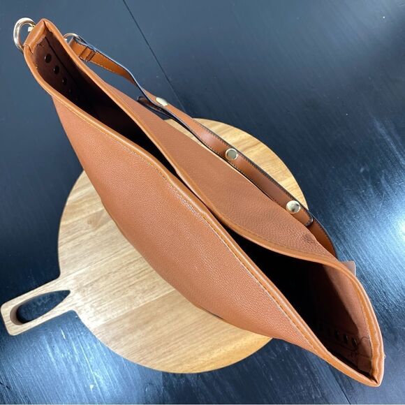 MKF Mia K Farrow Nya Cognac Gold Studded Hobo Bag Tote - Picture 5 of 9